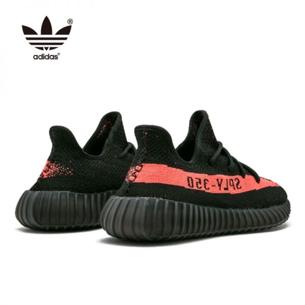 Adidas Yeezy 350 Core Black Red 男女 輕便透氣 跑步鞋 黑紅 BY9612