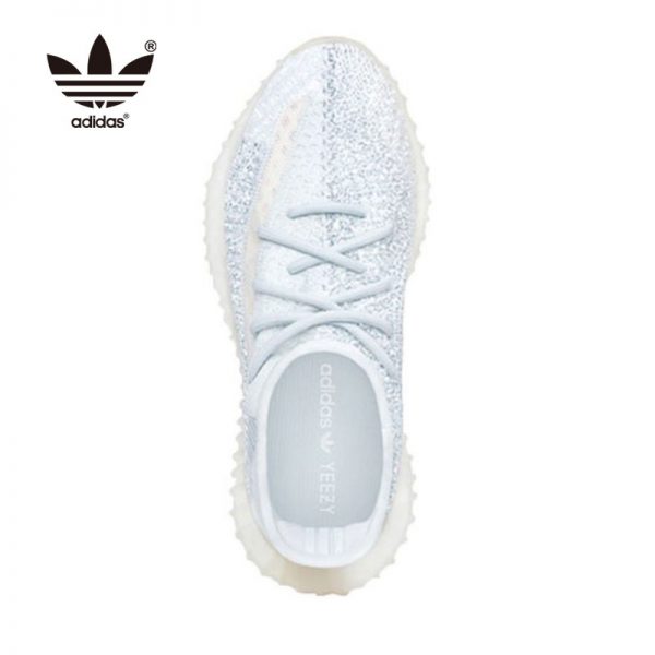 Adidas Yeezy 350 V2 Cloud White 冰藍滿天星 男女 輕便透氣跑鞋 FW3043