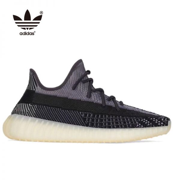 Yeezy Boost 350 V2 Carbon 情侶款 透氣慢跑鞋 黑芝麻 FZ5000