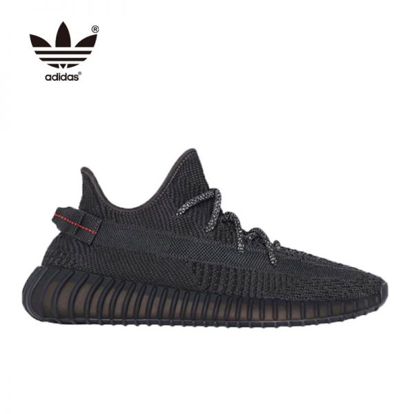 Yeezy 350 V2 Black 黑天使 男女真爆 透氣輕便 黑武士 跑步鞋 FU9006