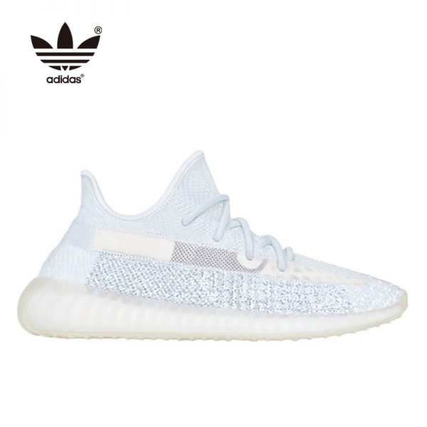 Adidas Yeezy 350 V2 Cloud White 冰藍滿天星 男女 輕便透氣跑鞋 FW3043
