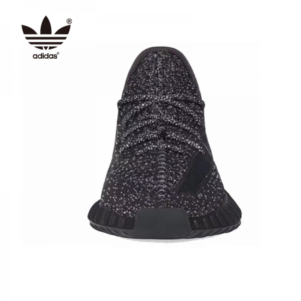 Adidas Yeezy 350滿天星 椰子二代 鏤空 男女 椰子 跑步鞋 黑色 FU9007